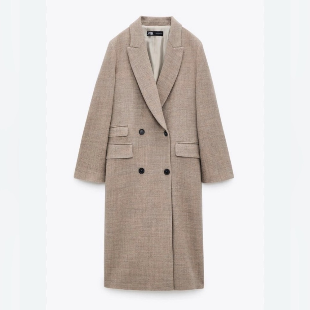 Zara Masculine 100% Wool Coat